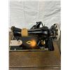 Image 2 : 1936 Singer Sewing Machine & Treadle Table & Accessories