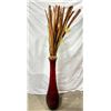 Image 1 : Very Tall Glass Vase with Dried Foliage