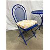 Image 2 : Metal Bistro Table with 2 Folding Chairs