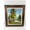Image 1 : Framed Forest Painting