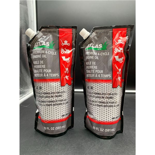Atlas Premium 4-Cycle Engine Oil SAE30 (2 x 591ml)