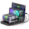 Image 1 : Unitek Multi USB Charging Station - 10 Ports Fast iPad Charging Dock with Type-C & 2 QC 3.0 Port, Ch