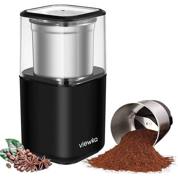 VIEWKA VK-7446B Electric Dried Spice and Coffee Grinder, detachable cup, OK for clean it with water,