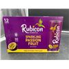 Image 1 : Rubicon Exotic Sparkling Passion Fruit Juice (12 x 355ml)