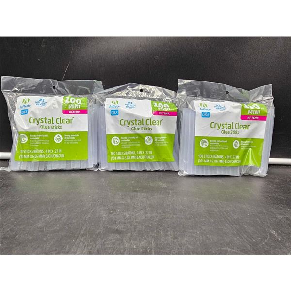 AdTech Crystal Clear Glue Sticks (3 x 100 sticks)