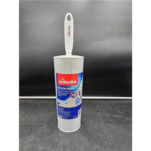 Vileda Powerfibres Enclosed Toilet Set