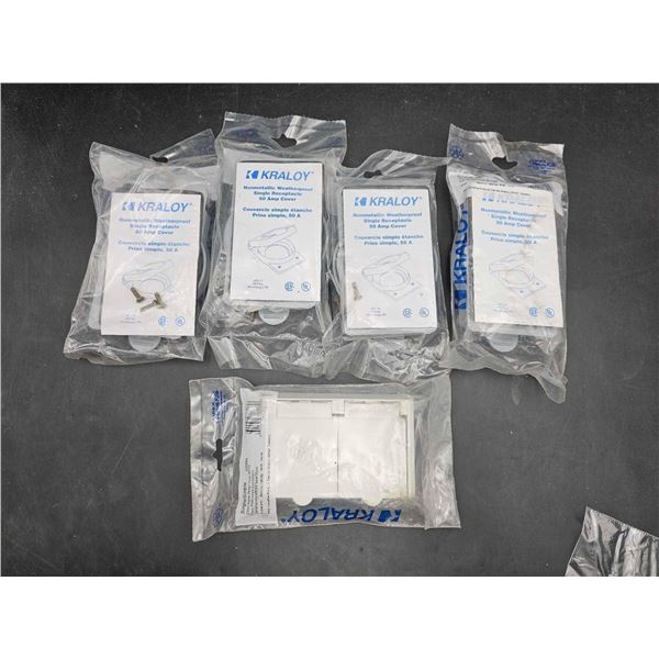 Kraloy Nonmetallic Weatherproof Single Receptacle 50 Amp Cover (5ct)