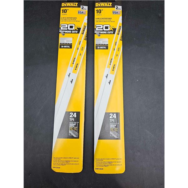 DeWalt 10in Bi-Metal Hacksaw Blades (2 x 2)