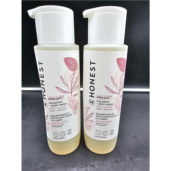 Honest Nourish Shampo & Body Wash-Sweet Almond (2 x 532ml)