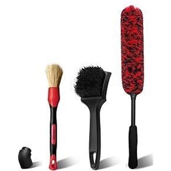 YeewayVeh Car Wheel Brush Set, Soft Microfiber & Scratch-Free Deep Wheel Tire Scrubbing Tool with De
