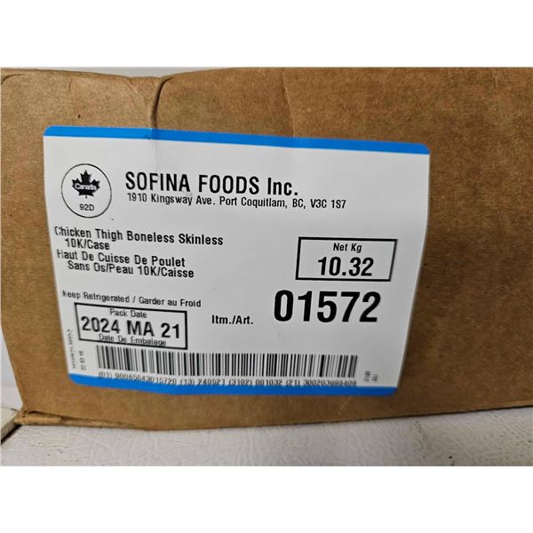 ***FROZEN*** Sofina Chicken ZThigh - Boneless, SKinless 10.32 Lbs