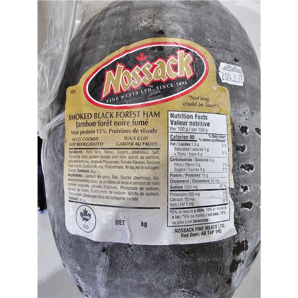***FROZEN*** Nossack Smoked Black Forest Ham Aprox. 5 Lbs