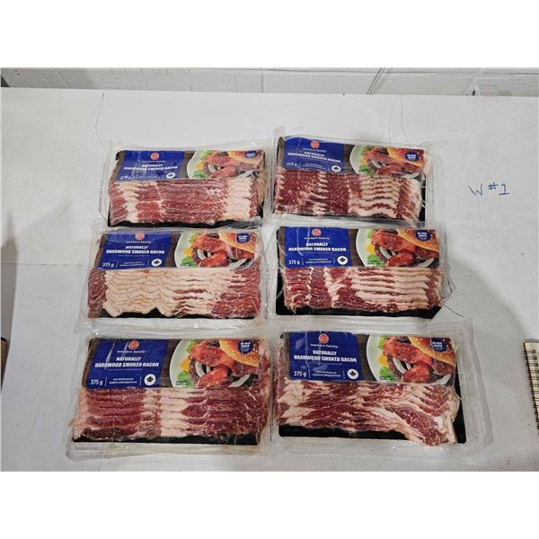 ***FROZEN*** Western Family Naturally Hardwood Smoked Bacon 6x375g