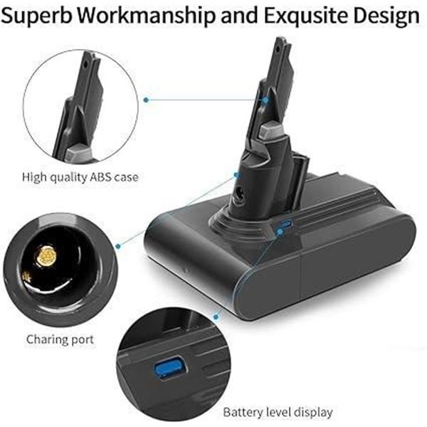 Battery Replacement for Dyson V7, 21.6V 4600mAh Li-ion Battery Compatible with SV11 V7 Motorhead V7 