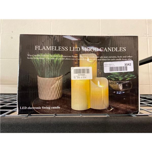 Flameless LED mood candles pack of 3