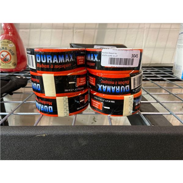 Duramax masking tape, lot of 6 rolls. 36mm x 25m per roll