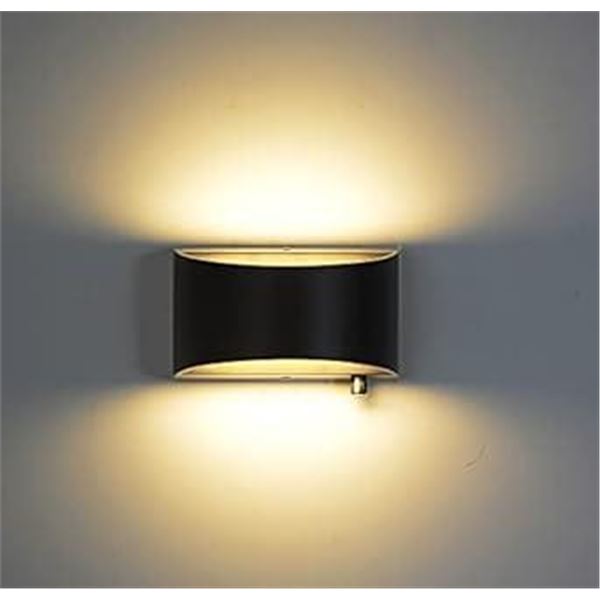 Indoor Dimmable Wall Sconces with Dimmable Switch, Modern LED Sconces Wall Lighting 12W Wall Light F