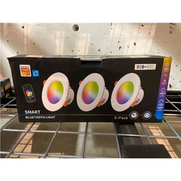Smart bluetooth RGB + CCT lights, pack of 6