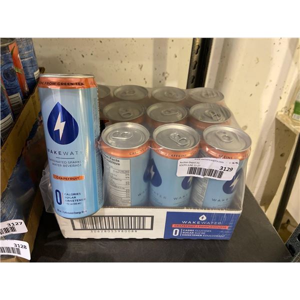 Wake Water - Caffeinated Sparkling Water Beverage, Grapefruit (12 x 355ml)