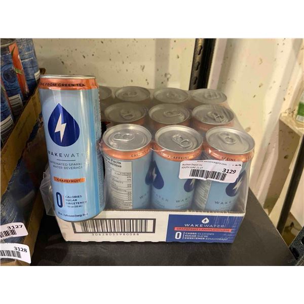 Wake Water - Caffeinated Sparkling Water Beverage, Grapefruit (12 x 355ml)