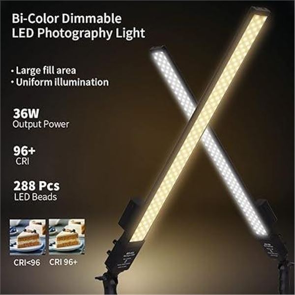 GIJUANRING LED Photography Lighting,Battery Powered Rechargeable Portable Handheld Light Wand with N