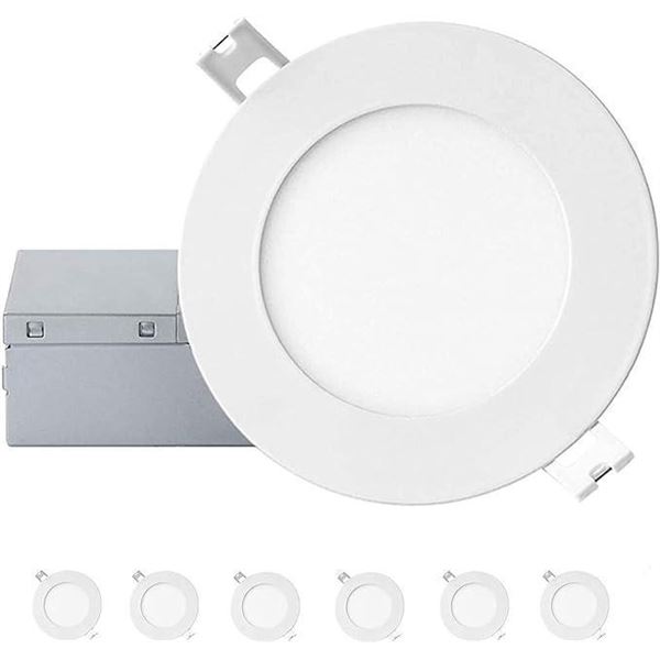 Vision Home 4" LED Ultra-Slim Recessed Light 4 Pack (ONLY 4 LIGHTS NOT 6 LIKE PHOTO)