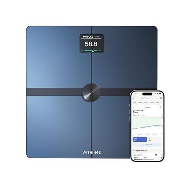 WITHINGS Body Smart - Digital Smart Scale for Body Weight, Weight Scale for Visceral Fat, Mucle & Fa