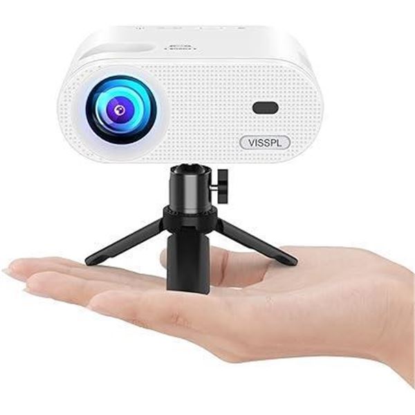 Mini Projector, VISSPL Full HD 1080P Video Projector, Portable Outdoor Projector with Tripod, Kids G