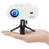 Image 1 : Mini Projector, VISSPL Full HD 1080P Video Projector, Portable Outdoor Projector with Tripod, Kids G