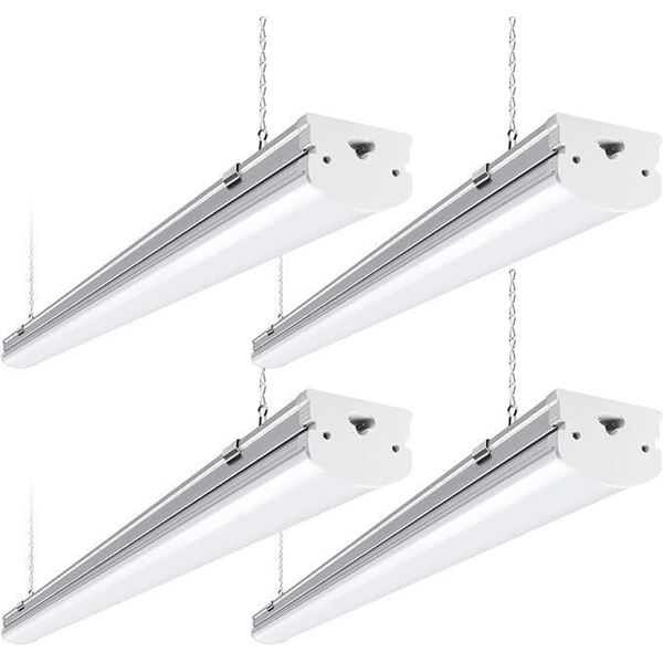 Monios-L LED Shop Light, 4FT 45W Lights for Garage Ceiling, 5000K 5000LM Fixtures for Workbench, Lin