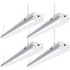 Image 1 : Monios-L LED Shop Light, 4FT 45W Lights for Garage Ceiling, 5000K 5000LM Fixtures for Workbench, Lin