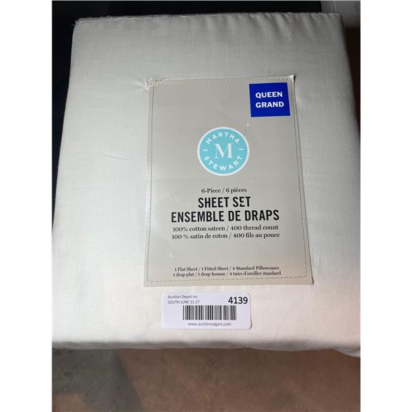 Martha Stewart 6 Piece Sheet Set Queen Size