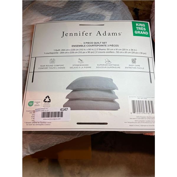 Lot of 2 Jennifer Adams 3 Piece Quilt Sets King Size