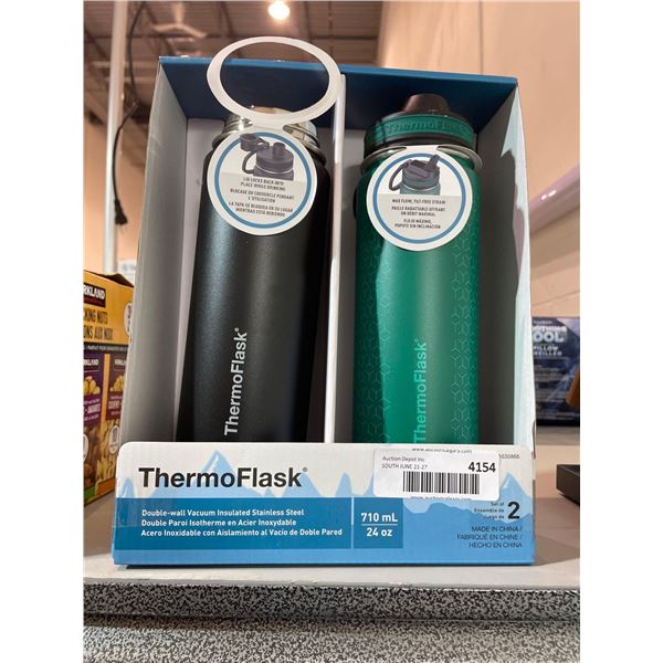 Thermo Flask Double-Wall Vacuum Insulated Stainless Steel Set of 2
