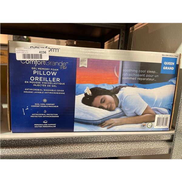 NOVAFORM Lasting Cool Gel Memory Foam Pillow Queen Size CONSTANTCOOL Cover