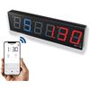 Image 1 : GymNext Flex Timer - Home Edition - Bluetooth App-Controlled Wall Mounted 13" LED Gym Clock with Med