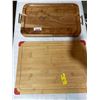 Image 1 : Lot of 2 Wooden Cutting Board and Serving Platter