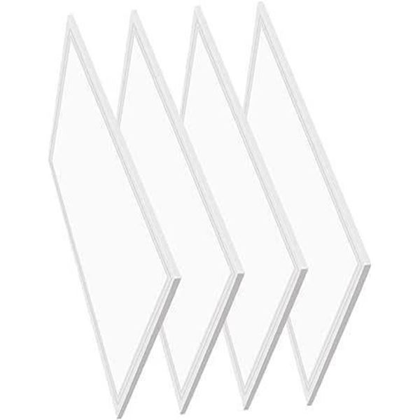 2X4 ft LED Flat Panel Light,4 Pack,0-10V Dimmable,75W with 7800 Lumens,5000K Daylight White,2X4 FT D