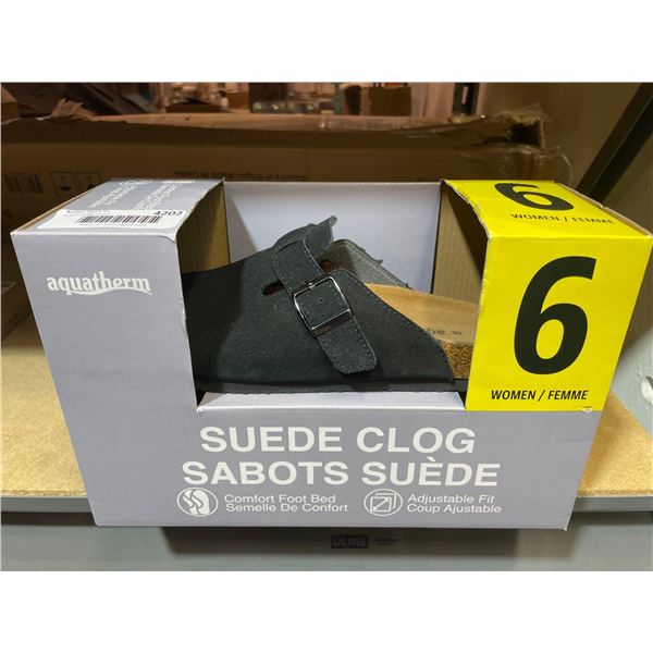 Aquatherm Suede Clog Ladies Size 6