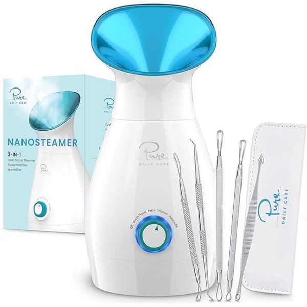 Ionic NanoSteamer - 3-in-1 Facial Steamer with Precise Temp Control - Atomizer - Mist - Humidifier- 