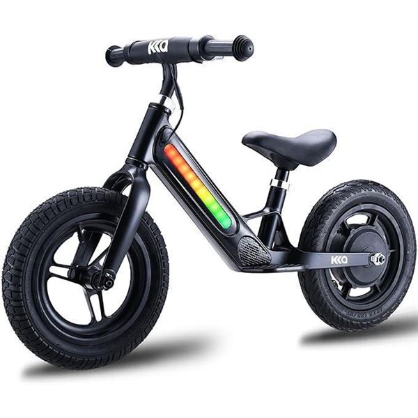 Electric Balance Bike for Kids 3-5 Years Old 12inch 9Mph Electric Mini Bike with Colorful Lights for