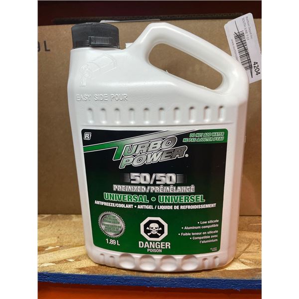 Turbo Power 50/50 Premixed Universal Antifreeze/Coolant 6 x 1.89L