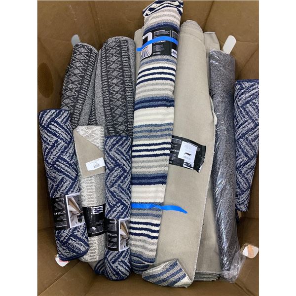 LOT OF 4 ASSORTED RUGS FIRST COME FIRST SERVE CHOOSE UPON ARRIVAL