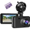 Image 1 : Dash Cam, Dashcams for Cars Full HD 1080P Car Camera Front with 32GB Card, Super Night Vision Dashca
