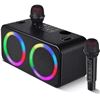 Image 1 : Karaoke Microphone Machine Kids Adults, Karaoke Machine Bluetooth Sound Effects, Bluetooth Wireless 