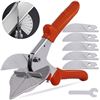 Image 1 : Keadic 7Pcs Multi Angle Miter Shear Cutter with Wrench and Upgrade Spare Blades, Quarter Round Cutti