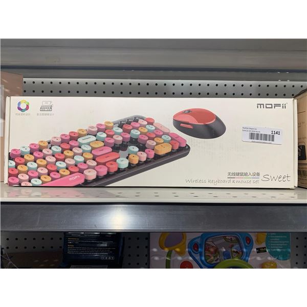 Mofii Wireless Keyboard and Mouse Combo,2.4G USB Multi-Color Cute Full Size Keyboard and Optical Mic