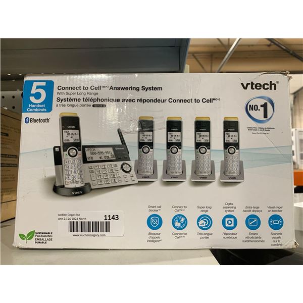 VTech Connect to Cell Answering System 5 Handsets