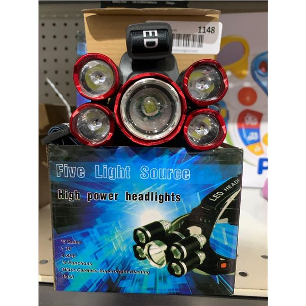 Five Light Source Zoom Headlamp