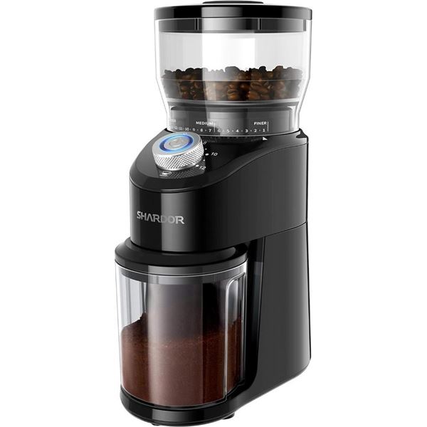 SHARDOR Conical Burr Coffee Grinder Automatic Burr Mill with 14 Grind Settings for 2-12 Cup